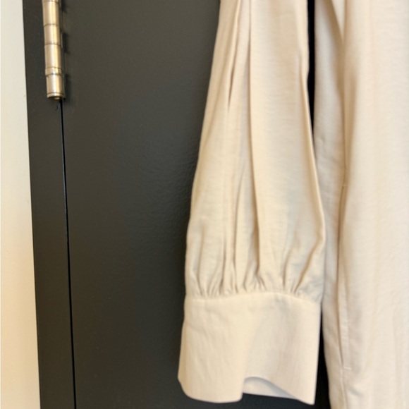 Filippa K NWOT size 4 (slightly oversized) Cream V-Neck Bishop Sleeve Dress - Picture 10 of 11